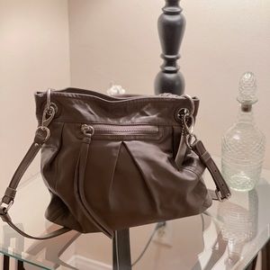 COACH grey leather bag